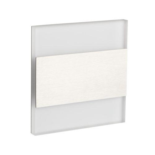 Kanlux 0,8W, 15 lm, 12V, 6500K, 75x75 mm hideg fehér süllyeszthető szögletes rozsdamentes acél lépcsővilágító - 50 000 h élettartam