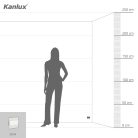 Kanlux 0,8W, 15 lm, 12V, 6500K, 75x75 mm hideg fehér süllyeszthető szögletes rozsdamentes acél lépcsővilágító - 50 000 h élettartam