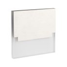 Kanlux 0,8W, 15 lm, 12V, 6500K, 75x75 mm hideg fehér süllyeszthető szögletes rozsdamentes acél lépcsővilágító - 50 000 h élettartam