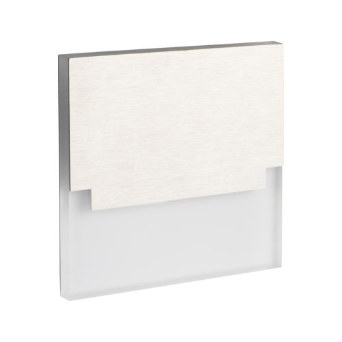 Kanlux 0,8W, 15 lm, 12V, 6500K, 75x75 mm hideg fehér süllyeszthető szögletes rozsdamentes acél lépcsővilágító - 50 000 h élettartam