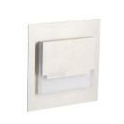 Kanlux 0,8W, 15 lm, 12V, 6500K, 75x75 mm hideg fehér süllyeszthető szögletes rozsdamentes acél lépcsővilágító - 50 000 h élettartam