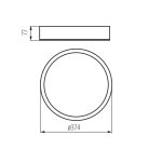 Kanlux 2xE27, Ø375 mm, matt fehér színű, fa házú mennyezeti függő lámpa, JASMIN - opál búrával