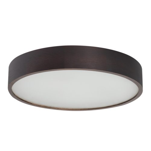 Kanlux 3xE27, Ø475 mm, wenge színű, fa házú mennyezeti függő lámpa, JASMIN - opál búrával