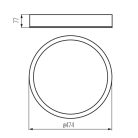 Kanlux 3xE27, Ø475 mm, wenge színű, fa házú mennyezeti függő lámpa, JASMIN - opál búrával