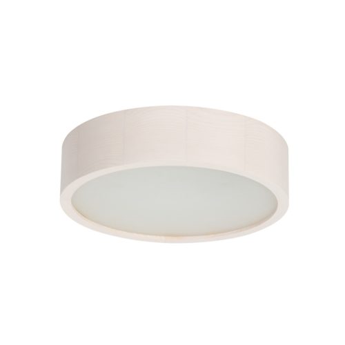 Kanlux E27, Ø275 mm, sonoma tölgy színű, fa házú mennyezeti függő lámpa, JASMIN - opál búrával