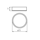 Kanlux E27, Ø275 mm, sonoma tölgy színű, fa házú mennyezeti függő lámpa, JASMIN - opál búrával