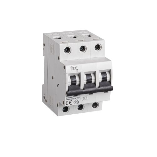 Ideal TS 230/400V AC TH35 3P 16A B moduláris kismegszakító - 3 pólusú B karakterisztikájú 6 kA megszakítóképességű DIN sínre szerelhető 5 év garancia