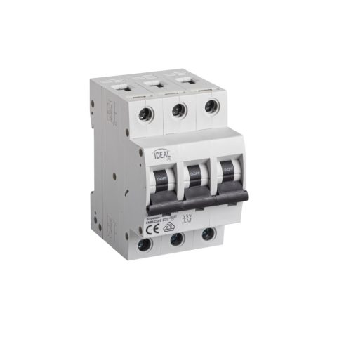 Ideal TS 230/400V AC TH35 3P 32A C moduláris kismegszakító - 3 pólusú C karakterisztikájú 6 kA megszakítóképességű DIN sínre szerelhető 5 év garancia