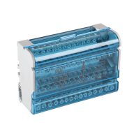   Ideal TS 125A, 500V AC, 50Hz, TH35 fehér 15 kivezetéses elosztóblokk - 5 év garancia, DIN sínes, beltéri, moduláris tápelosztási megoldás