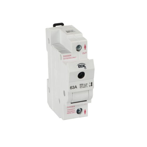 Kanlux, 63A, 230 AC, TH35, ITS KSF02-63-1P biztosítós - D02 sínre, biztosítékbetét csere