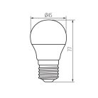 Kanlux 4,9W, 470 lm, 3000K, E27, G45, meleg fehér LED fényforrás, BILO LED