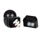 Kanlux PIR mozgásérzékelő ALER MINI‑B/B, beltéri, fekete, műanyag, 67×80×80 mm, H140/V45, IP44 – LED panel vezérléshez