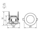 Kanlux PIR mozgásérzékelő ALER MINI‑W, beltéri – 10s–7min időzíthető, 360°/120° érzékelési szög, IP44, 8m érzékelési tartomány, fehér