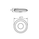 Kanlux PIR mozgásérzékelő ZONA FLAT‑W, fehér, műanyag, 25×115 mm – 8 m érzékelési tartomány, 360°/120° működési szög, 10s–15min időzítés