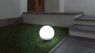 Kanlux kerti lámpatest E27 foglalattal, Ø250 mm, IP44, fehér, műanyag, IDAVA - talajba szúrható