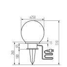 Kanlux kerti lámpatest E27 foglalattal, Ø250 mm, IP44, fehér, műanyag, IDAVA - talajba szúrható