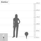 Kanlux kerti lámpatest E27 foglalattal, Ø250 mm, IP44, fehér, műanyag, IDAVA - talajba szúrható