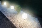 Kanlux kerti lámpatest E27 foglalattal, Ø250 mm, IP44, fehér, műanyag, IDAVA - talajba szúrható