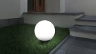 Kanlux kerti lámpatest E27 foglalattal, Ø350 mm, IP44, fehér, műanyag, IDAVA - talajba szúrható