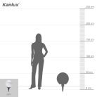 Kanlux kerti lámpatest E27 foglalattal, Ø350 mm, IP44, fehér, műanyag, IDAVA - talajba szúrható