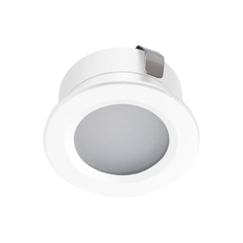 Kanlux 12V, 1W, 40 lm, 6500K, IP65, Ø30 mm, fehér színű, alumínium házas, hideg fehér süllyesztett spot LED lámpatest, IMBER LED