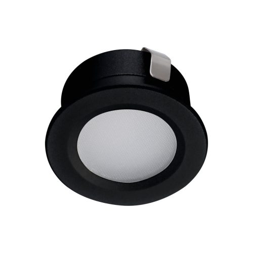 Kanlux 12V, 1W, 40 lm, 4000K, IP65, Ø30 mm, fekete színű, alumínium házas, természetes fehér süllyesztett LED spot lámpatest, IMBER LED