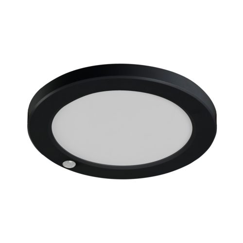 Kanlux 17W, 1600 lm, 3000-6500K, CCT, Ø230 mm, fekete, műanyag házas, állítható színhőmérsékletű mennyezeti LED lámpa, ERGA PIR - 50 000 h élettartam