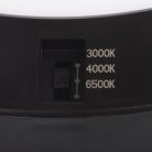 Kanlux 17W, 1600 lm, 3000-6500K, CCT, Ø230 mm, fekete, műanyag házas, állítható színhőmérsékletű mennyezeti LED lámpa, ERGA PIR - 50 000 h élettartam