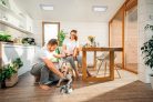 Kanlux 38W, 3800 lm, 4000K, szürke-fehér színű, alumínium házas, 410x410 mm, természetes fehér mennyezeti LED lámpa, TYBIA LED - mozgásérzékelővel