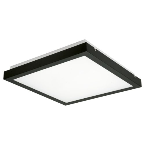 Kanlux 38W, 3800 lm, 4000K, fekete színű, alumínium házas, 410x410 mm, természetes fehér mennyezeti LED lámpa, TYBIA LED - 5 év mozgásérzékelővel
