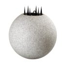Kanlux E27, Ø300 mm, gránít színű, gömb alakú, műanyag kerti lámpatest, KANLUX STONO - kő alakú, sziklakertbe ideális megvilágítás
