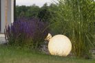 Kanlux E27, Ø300 mm, gránít színű, gömb alakú, műanyag kerti lámpatest, KANLUX STONO - kő alakú, sziklakertbe ideális megvilágítás