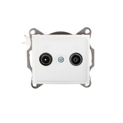  Kanlux DOMO antenna TV/FM aljzat, végzáró, IP20, fehér – lezárt jelosztás