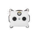 Kanlux DOMO antenna TV/R/SAT aljzat, végzáró, IP20, fehér – lezárt sat/jel
