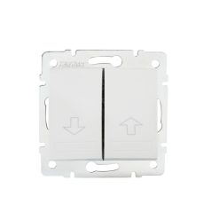   Kanlux DOMO redőny nyomókapcsoló, 10AX/250V AC, IP20, fehér, süllyesztett – fel/le impulzusvezérléshez