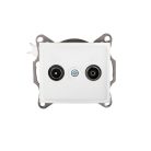 Kanlux DOMO antenna TV/FM aljzat, átmenő, IP20, fehér – átmenő jelosztás