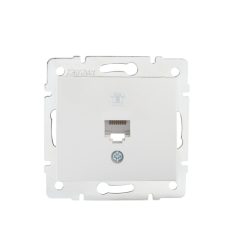   Kanlux DOMO telefon aljzat RJ11, IP20, fehér, süllyesztett – egy telefonvonal csatlakoztatásához