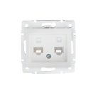 Kanlux DOMO dupla adatcsatlakozó aljzat, RJ45 Cat5e, IP20, fehér, süllyesztett – két független hálózati csatlakozás