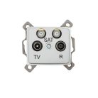 MOWION DOMO ezüst, IP20, TV-2xSAT végzáró csatlakozóaljzat – 2 év garancia