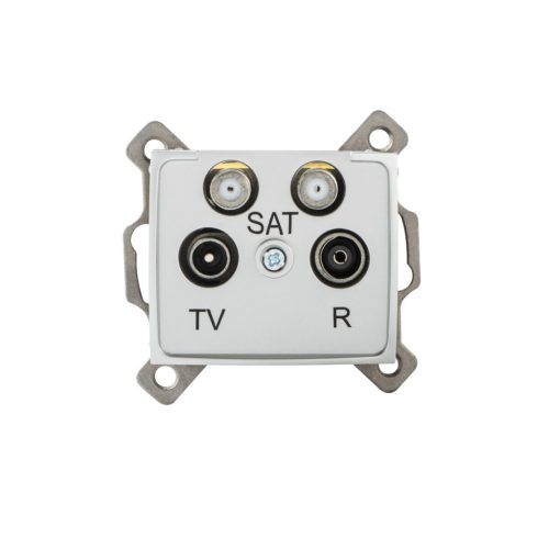 MOWION DOMO ezüst, IP20, TV-2xSAT végzáró csatlakozóaljzat – 2 év garancia