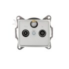 Kanlux DOMO antenna TV/R/SAT aljzat, átmenő, IP20, ezüst – átfűzött sat/jel