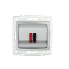 Kanlux DOMO szimpla hangszóró-csatlakozóaljzat, 10AX/250V AC, IP20, fehér, süllyesztett – tiszta hangátvitel