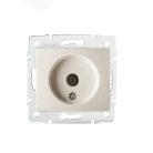 Kanlux DOMO antenna TV aljzat, végzáró, IP20, krém – lezárt jelosztás