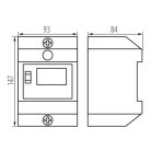Kanlux, fehér, IP65, KMP‑DB motorvédő kapcsoló ház – 17,5 mm és 8,75 mm modul befogadással