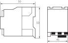 Kanlux, 230V AC, AC3, 12A, 1NO segédérintkező egység, KCPM‑09‑230 – váltakozó áramkörök kapcsolására