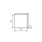 Kanlux, 63A, 230/400 AC, műanyag, fehér, ITS KDB‑F24PM elosztódoboz – 650°C, fali süllyesztett