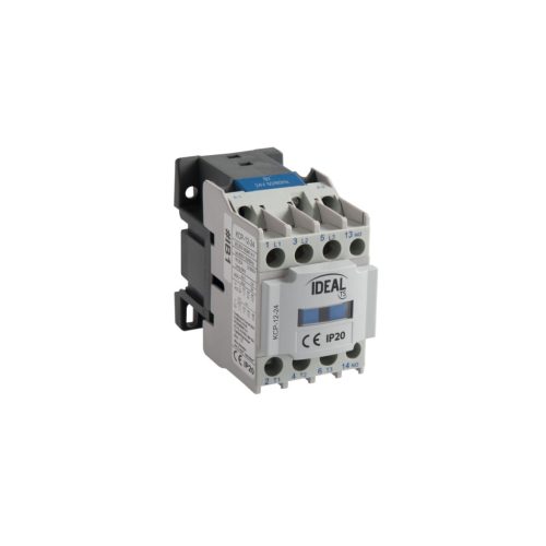 Kanlux, 32A, 230/400 AC, 12P, 24 V tekercs, műanyag, fehér, ITS KCP‑12‑24 – mágneskapcsoló 1NO segédérintkezővel, oldalfali