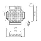 Kanlux, acél, 60x276x271 mm, KDB-S/F-24-MP perforált szerelőlap – multimédia