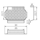 Kanlux, acél, 60x276x381 mm, KDB-S/F-36-MP perforált szerelőlap – multimédia
