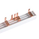 Kanlux 230/400V AC KBBI‑4x14 réz soroló sín, fésűs – 4 pólusú, 29×21×1030 mm, DIN sínre szerelhető, 5 év garancia